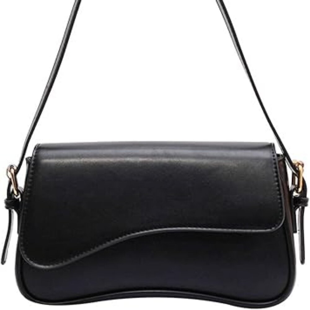 Shoulder Bag for Women Y2K Trendy Purse Vegan Leather Hobo Handbags Clutch Saddl